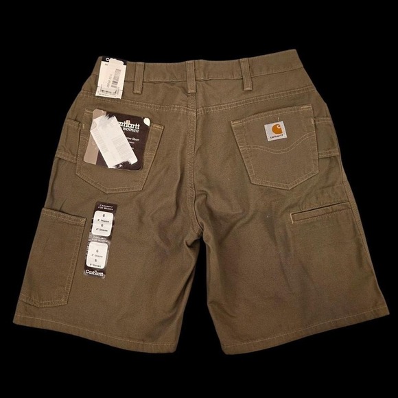 Carhartt Canvas Carpenter Shorts Womens Sz 6, 8 Inch Inseam - Picture 2 of 8